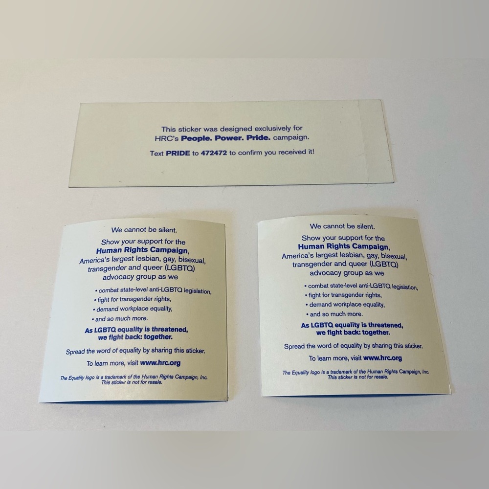 Equality Human Rights Campaign Sticker Pack (3) - Picture 4 of 6